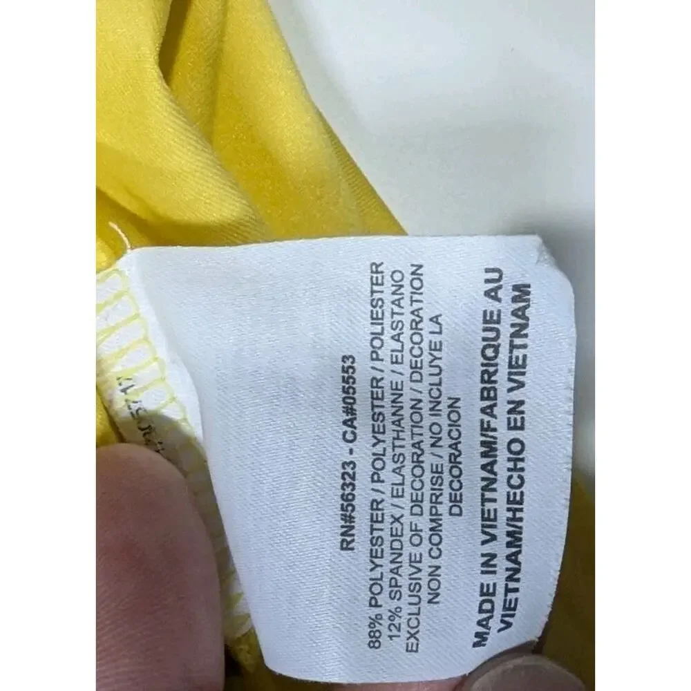 Nike Large Dri-FIT Men's Yellow Golf Polo Shirt Regular Fit Short Sleeve Lg